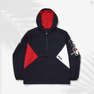 휠라 유니 배색 아노락 자켓 FS2JKF2112X_INA