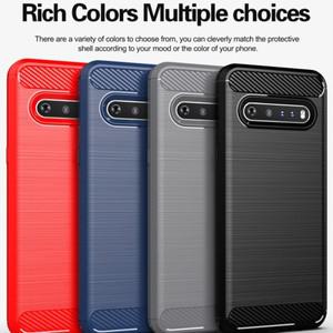충격 방지 범퍼 TPU 비즈니스 섬유 소프트 케이스 커버 LG V60 V50 V40 ThinQ Q92 70 61 51 K62 플러스 K71