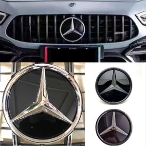 자동차 그릴망 튜닝 그릴 배지 3D 미러 프론트 메르세데스 W205 엠블럼 W212 W213 W204 ML W166 CLA C117 A