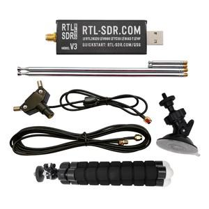 RTL-SDR 블로그 RTL SDR V3 R820T2 RTL2832U 1PPM TCXO SMA 소프트웨어 정의 라디오, 다목적 다이폴 안테나