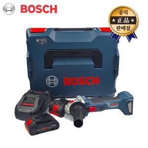 BOSCH 충전그라인더 GWS18V-7 100mm 4.0Ah 배터리2개 세트 보쉬 그라이더 절삭 연마 충전그라인더