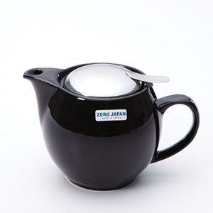 제로재팬 도자기 라운드 티포트 680ml 블랙 차주전자