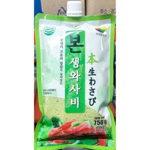 녹미원 본 생와사비 750g일식 일식생 고추냉이소스 회와 초밥 고추냉이 생와