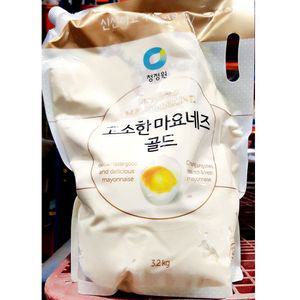 청정원 마요네즈(3.2K)X4 대용량 리필 리필용 요리용 조리용 고소한 업소 식당 가게
