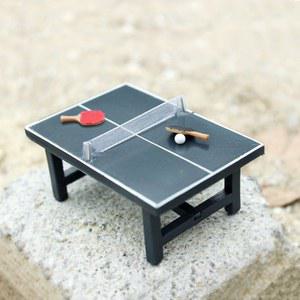인형의 집 탁구 세트, 탁구 , DIY 인형 액세서리, 미니어처 탁구 사진 소품, 놀이 집, 1/12 체중계