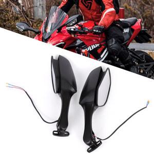 오토바이 바이크 보조 백미러 사이드 미러 방향 지시등 LED 조명 포함 혼다 CBR650R CBR650F CBR250R CBR300R CBR500R CBR 300R 500R 650R 650