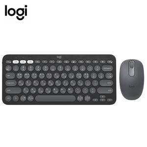키스킨+장패드+동글이증정 로지텍 K380S+M196 블랙 한글각인 블루투스 키보드 무소음 마우스세트