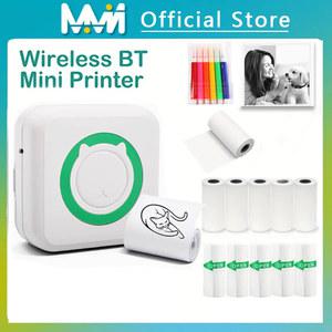 네임 스티커 프린터 라벨기 라벨 기계 휴대용 미니 열전사 무선으로 BT 203dpi 사진 메모 USB 케이블로 질문 Imprimante Portable