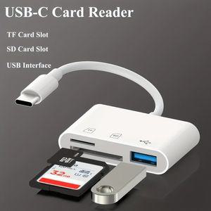 OTG USB-C SD/Micro SD 카드 리더 어댑터  기능이 있는 Type-C 인터페이스 iOS 및 Android 장치용 노트북