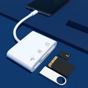 안드로이드 폰용 1개/2개 3-in-1 USB 카드 리더 OTG 허브 어댑터  마이크로/타입-C에서 + SD/TF 2.0 고속