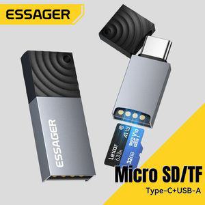 Essager 2-in-1 USB-C  USB-A를 Micro SD/TF 카드 리더로 변환 - 스마트폰 노트북 및 더 많은 것에 대한 고
