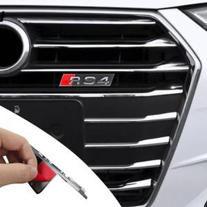 3D ABS 자동차 전면 그릴 엠블럼 스티커 장식 액세서리 아우디 RS3 RS4 RS5 RS6 RS7 RS8 로고 수정에 대 한