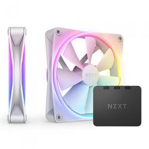 NZXT F140 RGB DUO 시스템 케이스쿨러 (컨트롤러/2팩, 화이트) 대원씨티에스