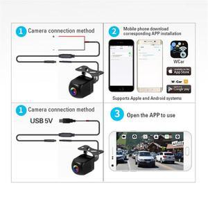 차량용 후방 카메라, 와이파이 HD 170 도 무선 백업 안드로이드 IOS, 12V,