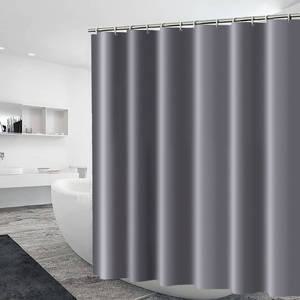 샤워커튼 샤워 커튼 원단 방수 욕실 긴 스톨 230 cm 200cm 블랙 화이트 그레이 다크 브라운 블루 컬러