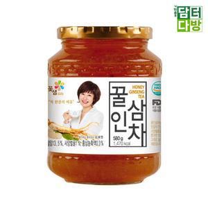 꽃샘 꿀인삼차 580g 따뜻한 꿀인삼 꿀액상 사무실 탕비실