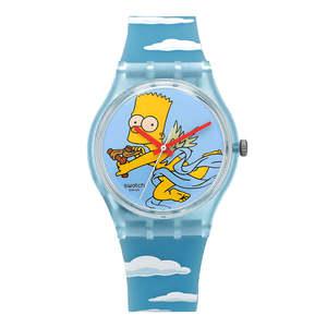 [명품]스와치 손목 시계 공용 젤리 SIMPSONS ANGEL SO28Z115