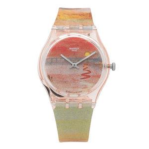 [명품]스와치 손목 시계 공용 젤리 SCARLET SUNSET SO28Z700