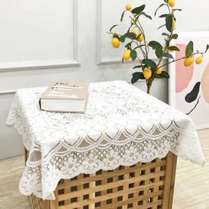 플라워 패턴 레이스 식탁보 협탁보 빈티지 레이스 빈티지 피크닉소품 2인 나들이용품 전자레인지덮개