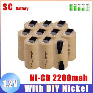 호환 2200mAh 1 배터리 Ni-Cd SC 드라이버 2-20pcs Sub 전기 전동 NiCd 충전식 SUBC 크루 셀 드릴 공구 C 탭 2V