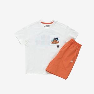 [롯데백화점]뉴발란스 Splash_패턴 반팔티 4부 팬츠 셋업 (NK9YF2702U)
