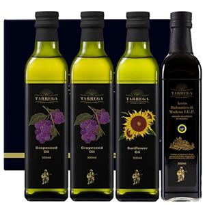 [타레가]타레가 포도씨유2 해바라기씨유 500ml 발사믹식초 4P 선물세트