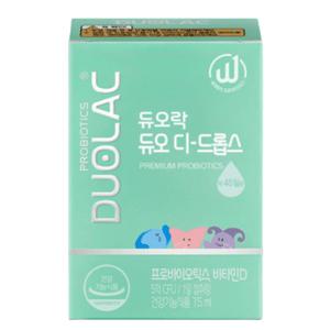 듀오락 듀오 디 드롭스7.5ml 45일분 1개 아기 액상 유산균 비타민D