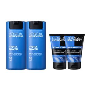 로레알파리 맨 엑스퍼트 이드라파워 수분 올인원 50ml 2개 +아쿠아 클렌징 폼 50ml 2개