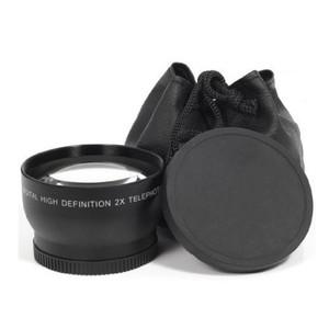 완벽호환 전면 및 후면 렌즈 캡이 있는 고화질 망원 D7100 D5200 D90 D60 카메라용, 2.0X 52mm