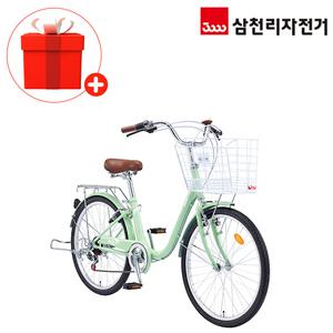 삼천리 2025 완조립 24 선데이 7단 초등학생 주니어 시티 클래식 바구니 자전거
