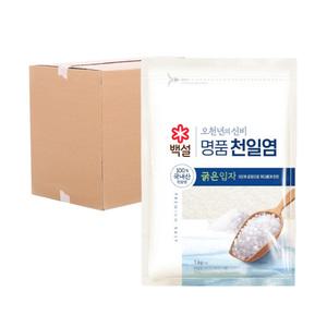 (박스) CJ 백설 오천년의신비 명품천일염(굵은입자) 1kg 8입