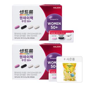 센트룸 원데이팩 우먼 50+, 2개 + 증정 (포지타노 레몬캔디, 125g, 1개)