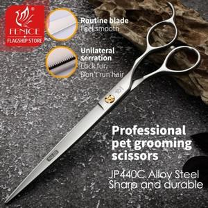 Fenice Professional 7.0 인치 애완 동물 손질 개 헤어 트리머 가위 톱니 모양의 블레이드 절단