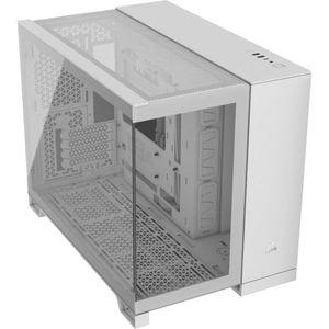 커세어 2500X 스몰타워 mATX 듀얼챔버 PC케이스 파노라믹 강화유리 화이트