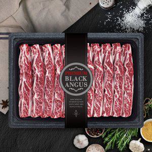[리얼블랙][냉동][리얼블랙] 블랙앵거스 LA갈비 3kg 선물세트 / 척숏립 (미국산 초이스등급)