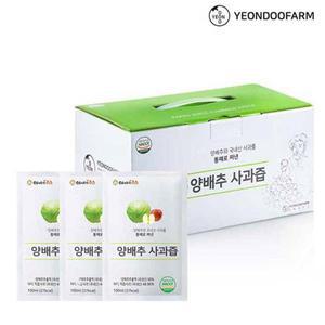 [하프클럽/연두팜]찢어먹는 아빠의주스 양배추사과즙 100ml 30개입