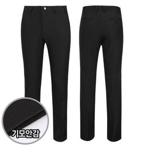 남성 겨울 노턱 베이직 허리밴딩 스판 기모 바지 NE-PTK-1069-블랙