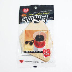 커피필터 여과지 종이필터 커피망 원두 원형 드립 40매