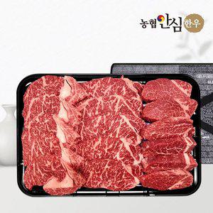 갤러리아 [농협안심한우] 1등급 한우 선물세트 채반 구이1호 1kg (등/채/안)