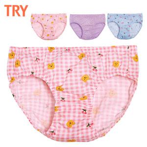 (3매 세트) JPG15 TRY 여아 면 삼각 팬티 주니어 초등학생 속옷