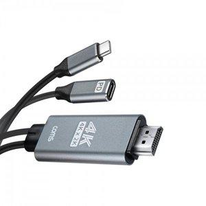 [에스투씨엔아이][FW834] Coms USB Type C to HDMI 2.0 컨버터 케이블 3M C타입 PD 고속충전 4K30Hz UHD