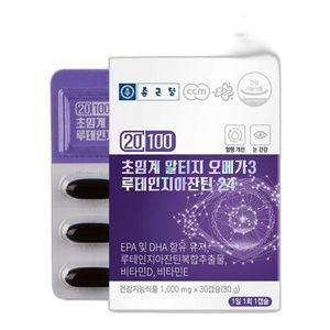 종근당 20100 저온 초임계 알티지 오메가3 루테인 지아잔틴 24 1박스 / 식물성캡슐 4중복합기능성
