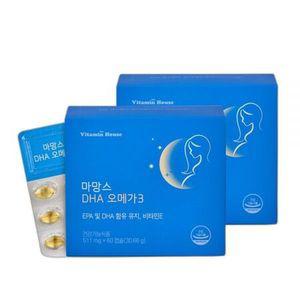 비타민하우스 마망스 DHA 오메가3 2박스 2개월분 + 쇼핑백