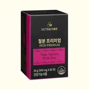 뉴트리코어 철분 프리미엄 500mg x 60정 1개 /z