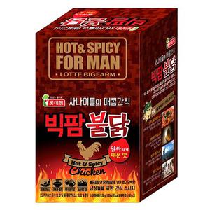 롯데햄 빅팜불닭1200g (60gX20개입) 4곽 1박스 간식 소시지 매콤 알싸한 화끈한