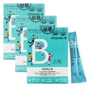 비타민B컴플렉스 분말 30스틱 키즈 어린이 청소년 3통 비타민12 bcomplex 수험생 아동 초등학생 스태미너