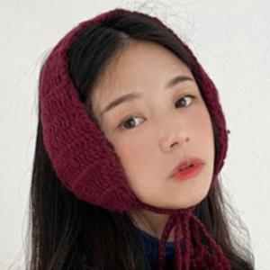 동대문모자 (T) 448-CM 귀마개니트귀도리 핸드메이드 와인