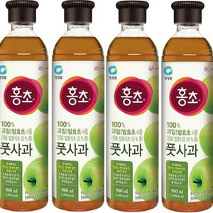 홍초 대상 청정원 풋사과 900ml x 4개 식초