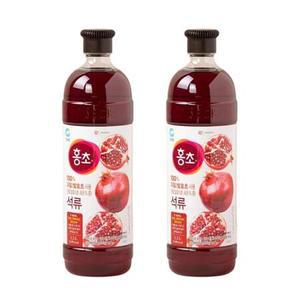 청정원 마시는 홍초 석류 1.5L x 2개 / 과일 숙성 발효초