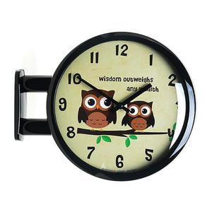 캐릭터 양면 벽시계 부엉이 Owl2 블랙